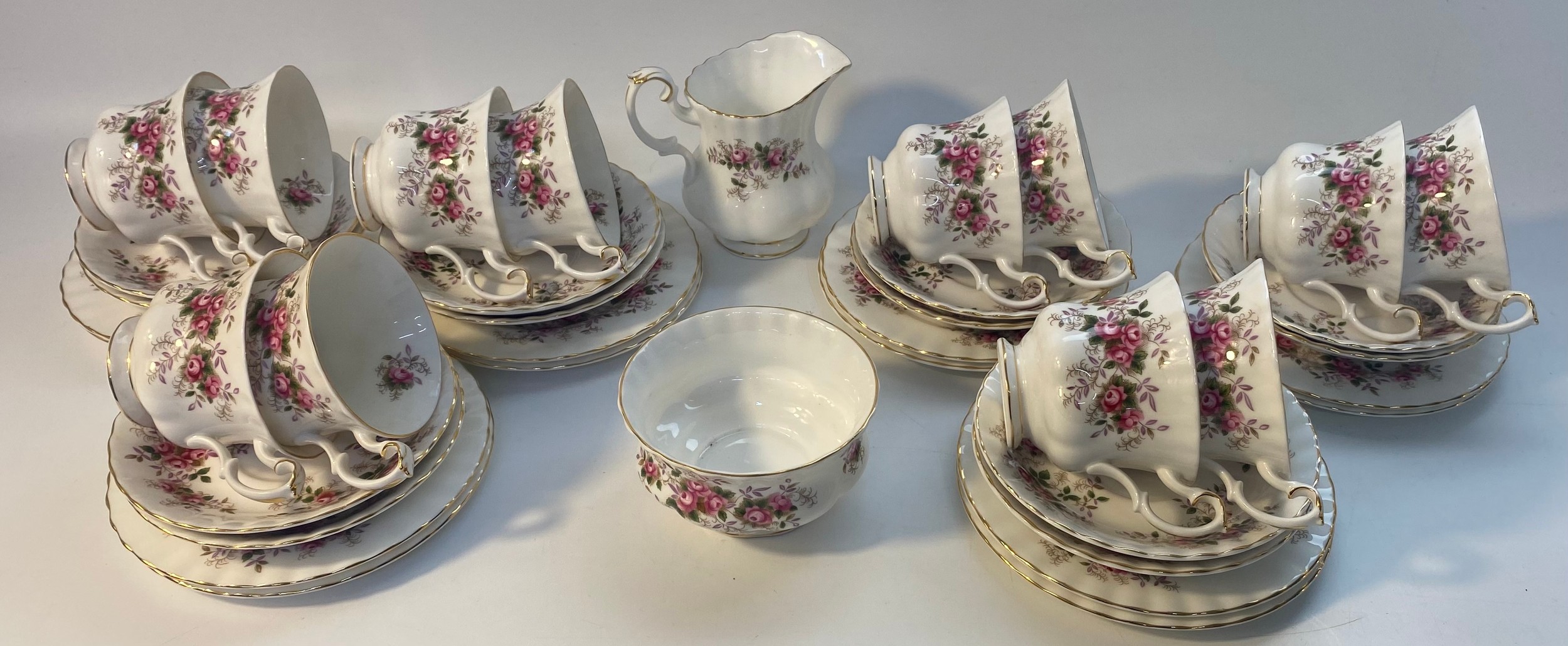 38 piece Royal Albert Lavender Rose pattern tea service