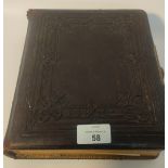 Victorian leather bound photo album dating from 1865