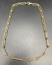 9ct gold 375 hallmarked heavy linked necklace [15.40] grams
