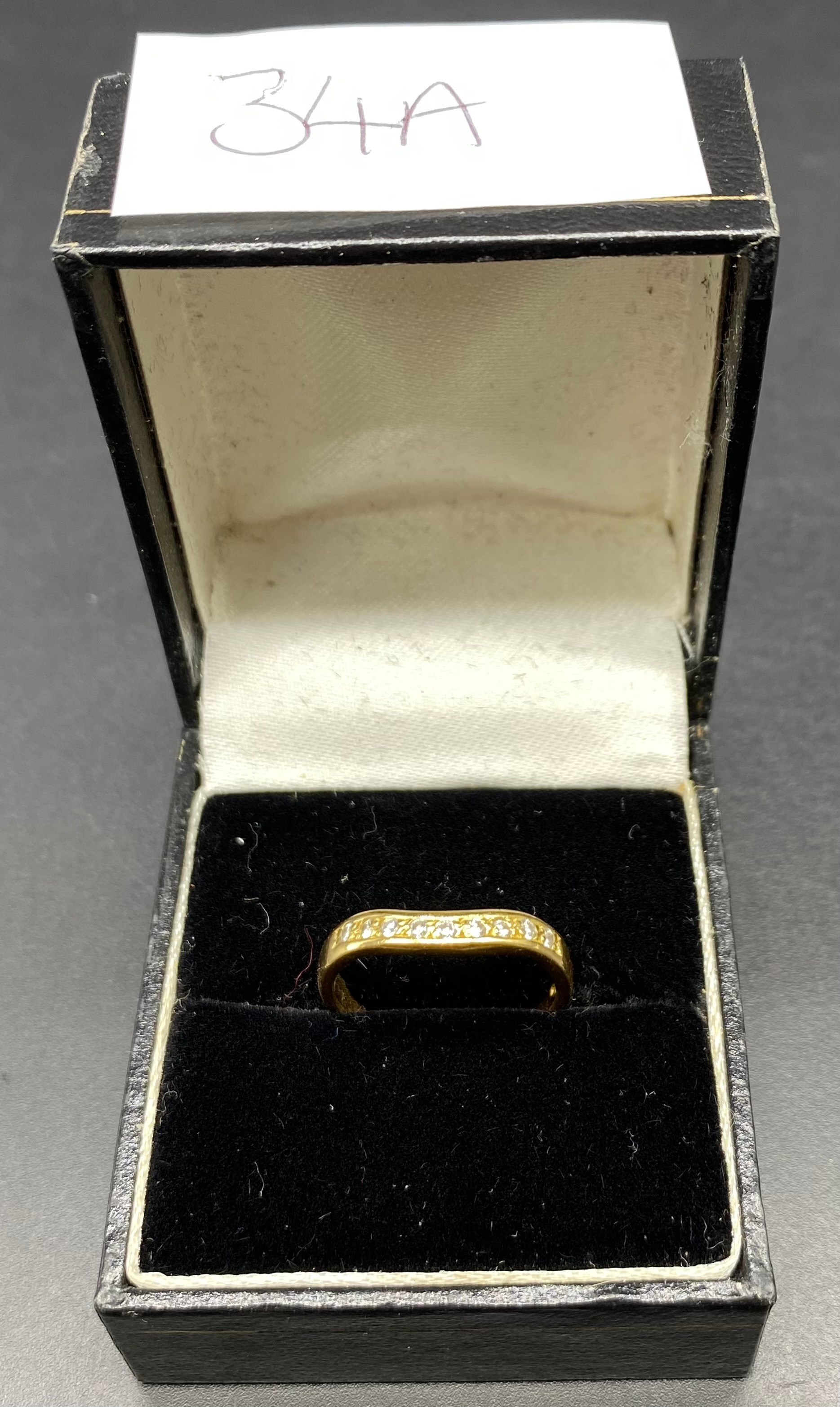 18ct yellow gold 9 stone diamond ring [sizeK1/2] [2.82grams] - Image 2 of 4