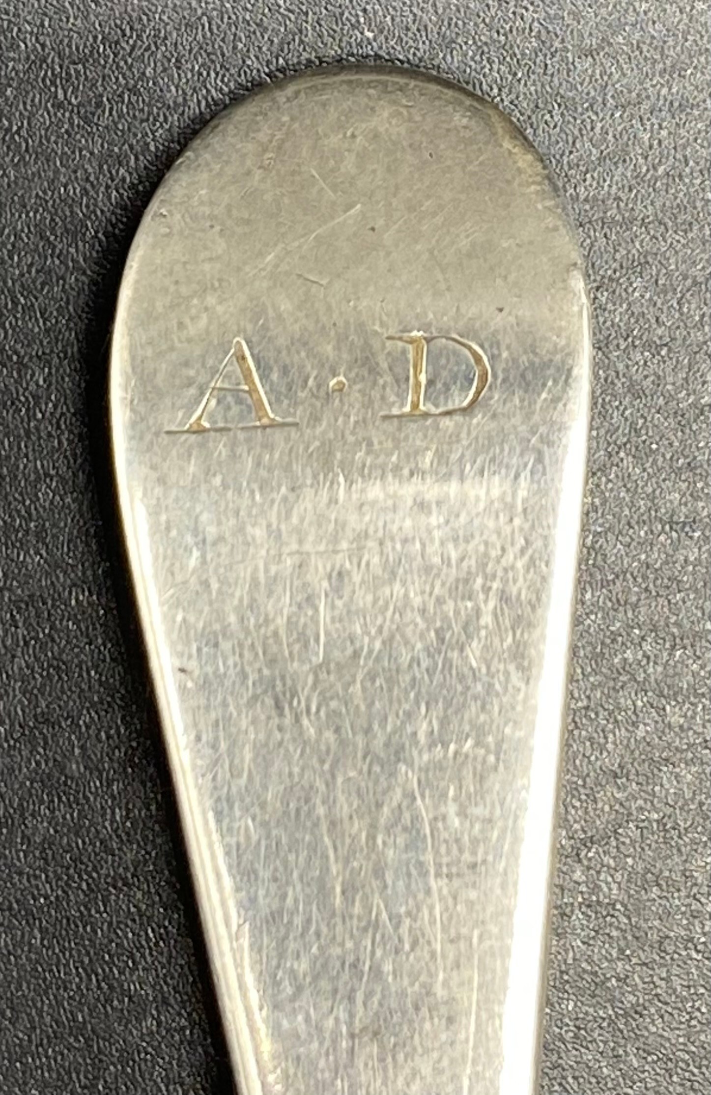 Provincial Scottish Georgian silver desert spoon dated 1820, maker initial AH [28.46] grams Georgian - Image 5 of 6