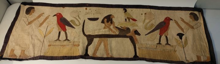 1900s Egyptian tapestry panel [125x43cm]