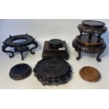 Collection of 19th century oriental wooden stands