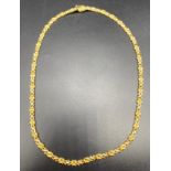 18ct gold 750 hall marked heavy fancy linked necklace [19.22] grams