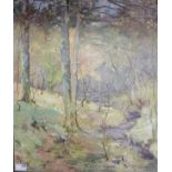 N.Ballantyne Oil on canvas ''woodland'', signed and dated 1923. [Frame 72x62cm]