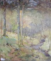 N.Ballantyne Oil on canvas ''woodland'', signed and dated 1923. [Frame 72x62cm]