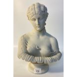 Parian Ware Bust Of Clytie Sculpted By C. Delpech [24x33cm]