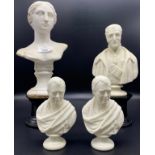 Collection of vintage busts; Lady bust & Sir Walter Scott bust [33cm]