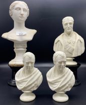 Collection of vintage busts; Lady bust & Sir Walter Scott bust [33cm]