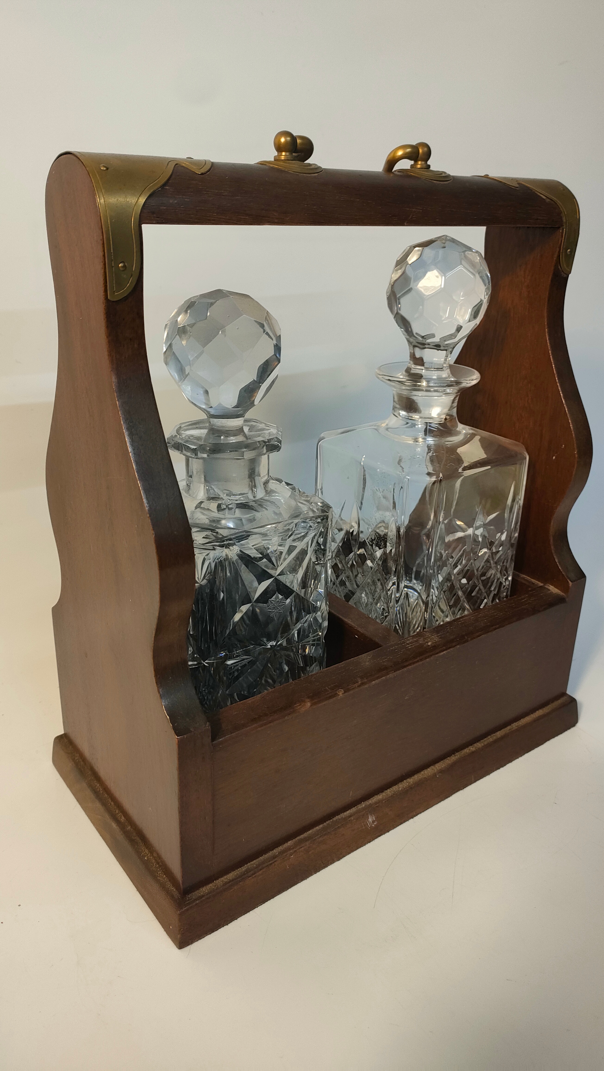19th century double section decanter tantalus [28x31cm] - Image 5 of 5