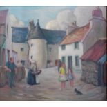 Captain D.B Keith Vintage Oil on canvas titled ''Turnpike, Thurso'', unsigned. [Frame 53x58cm]