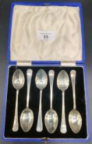 Set of six silver hall marked spoons, George Butler & Co, Sheffield [80grams]