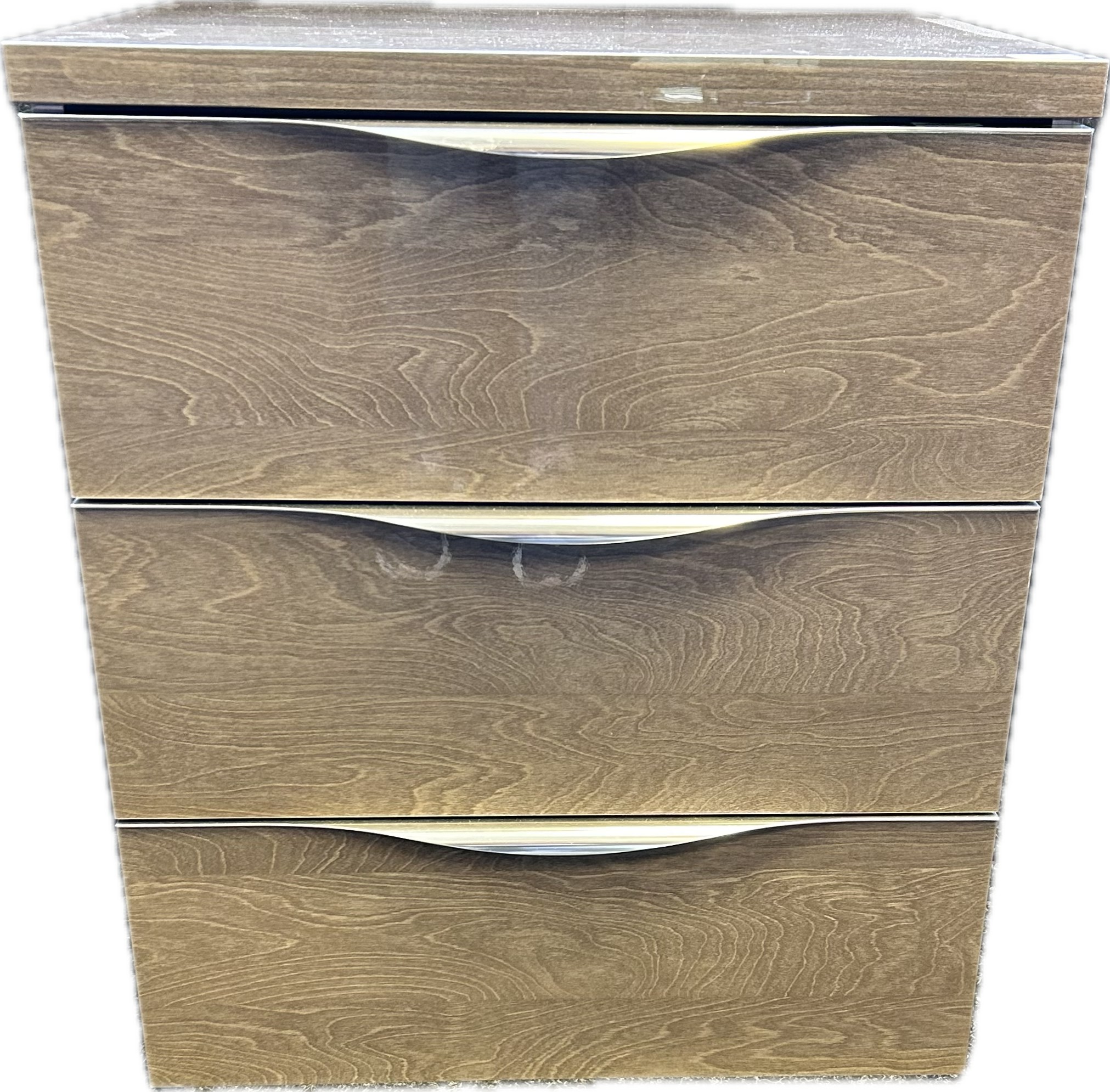 Italian Designer [Modum] bedside chest of three drawers in grey [76x60x48cm] - Image 4 of 4