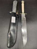 Military dagger with leather sheath, Brookes & Crookson, Sheffield