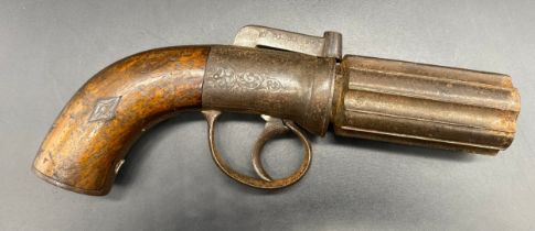 19th Century Pepperbox Revolver, Smith of London [20cm]