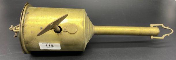 19th century brass clockwork spit jack roasting spit with hooks salter