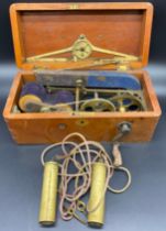 19th Century ' magnetic indicator' medical machine with accessories [26x12x11cm]