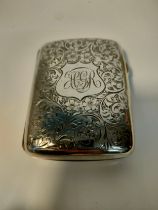 Silver hallmarked cigarette case, Birmingham [90.37 grams]
