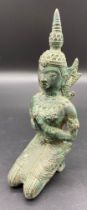 Antique bronze goddess figure sacred angel [16cm]
