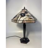 Damselfly Tiffany Table Lamp with brass base [55cm]