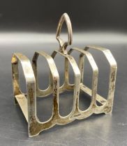 Silver hallmarked toast rack, Robert Stewart, Sheffield [112.29 grams]