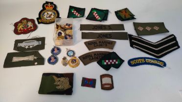 Various dancing & burns medals together with military insignias