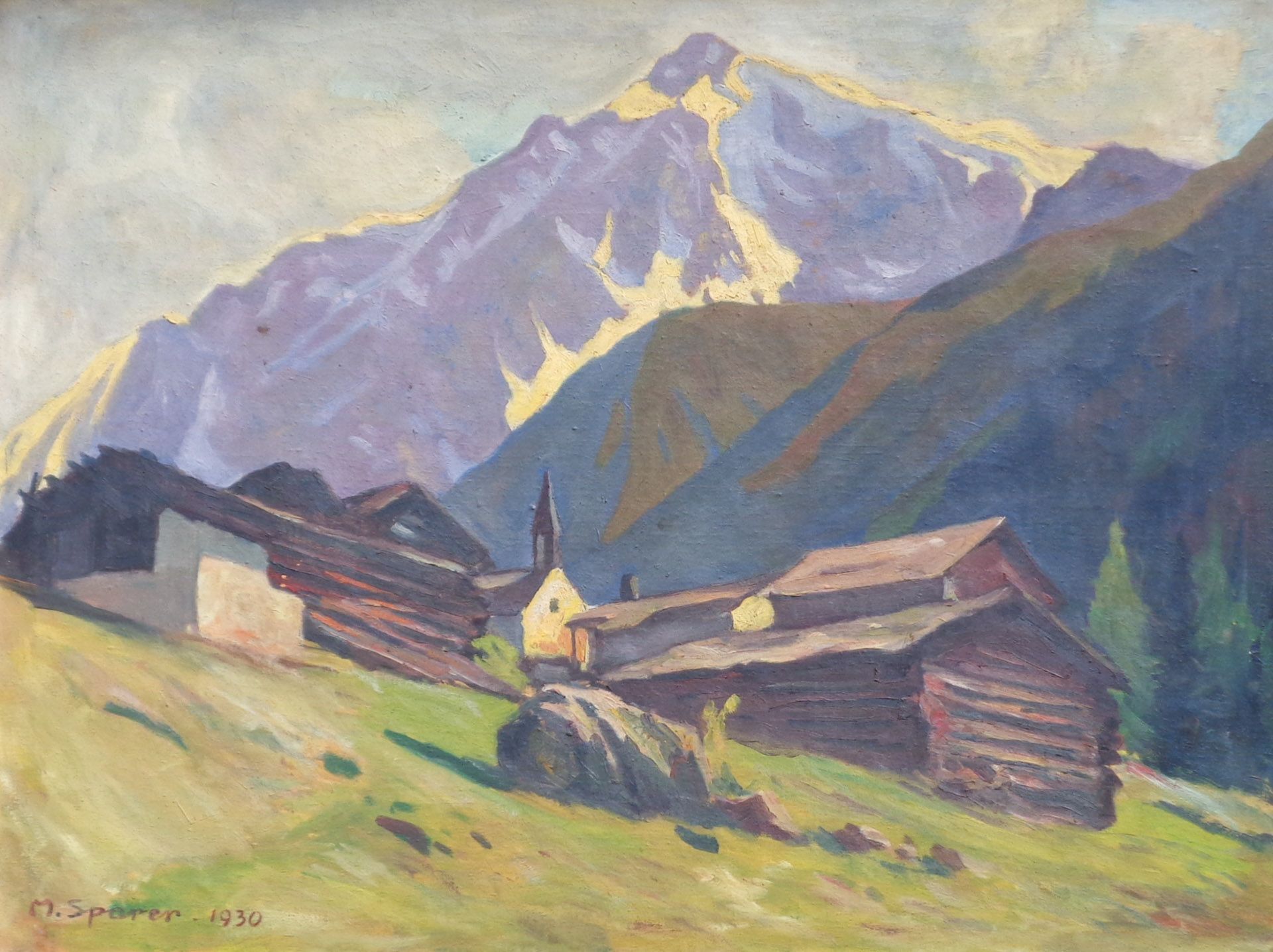 Max Sparer - Sulden mit Ortler, 1930