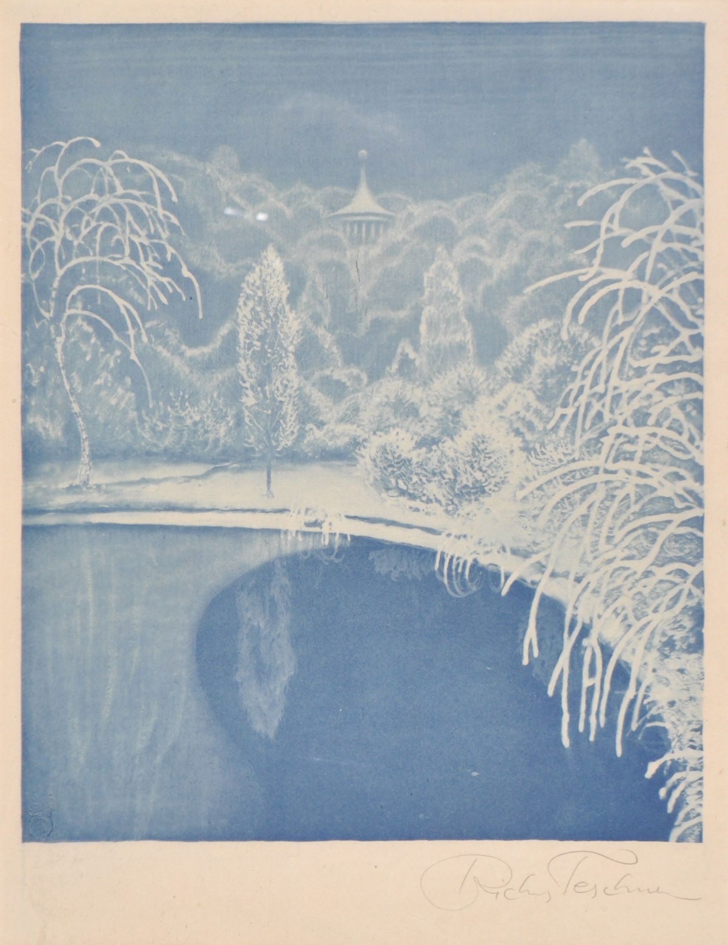 Richard Teschner - Teich im Winter (Ausklang), um 1916