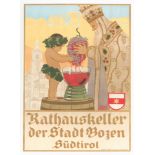 Albert Stolz - Plakat sRathauskeller der Stadt Bozens, um 1910