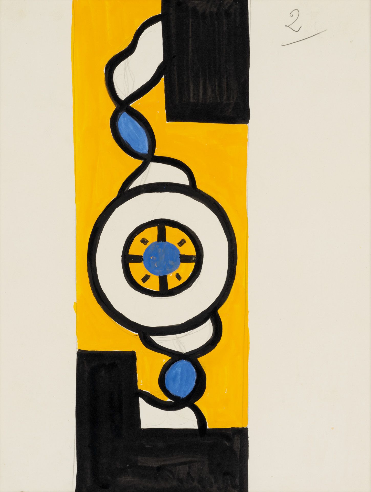 Fernand Léger - Entwurf für     Doorknob and Escutcheon    , 1955 - Bild 2 aus 2