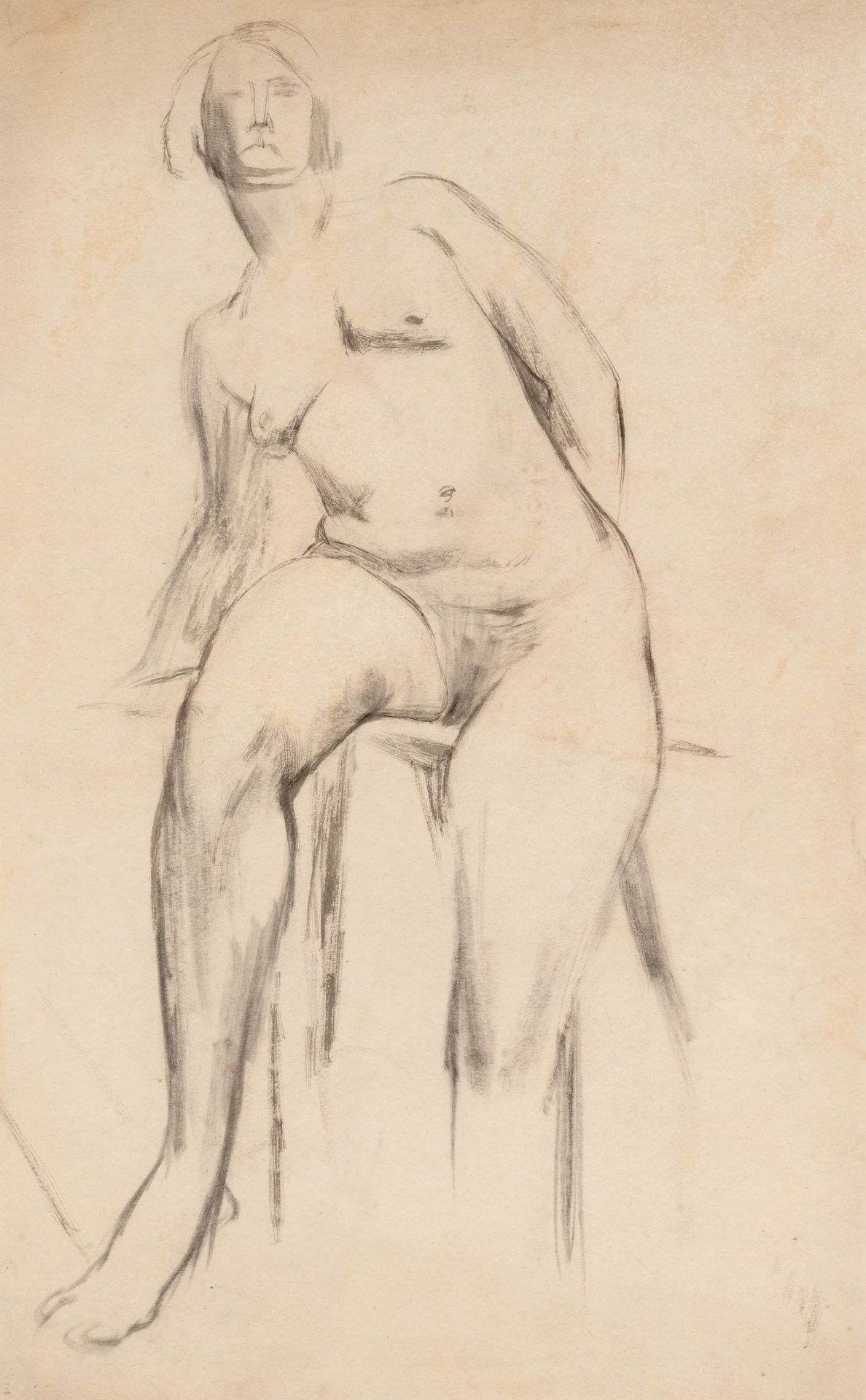 Henry Moore - Sitzender weiblicher Akt, 1922