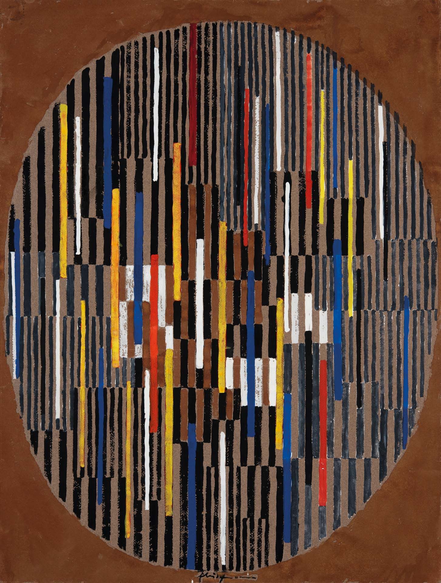 Adolf Fleischmann - Ovale Komposition, 1959