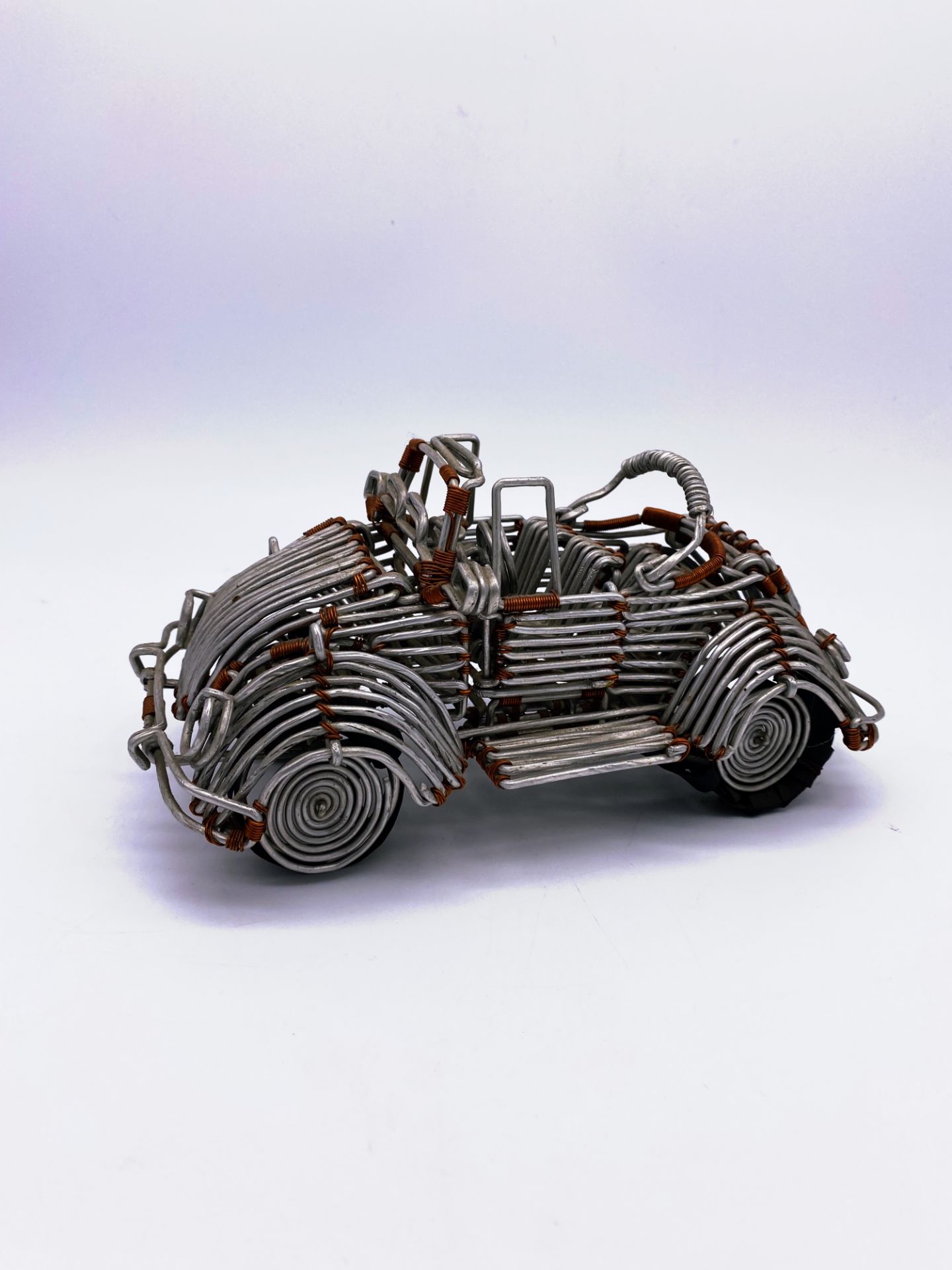 VW Beetle en fil de fer, fabrication Congo, vintage - Bild 2 aus 2