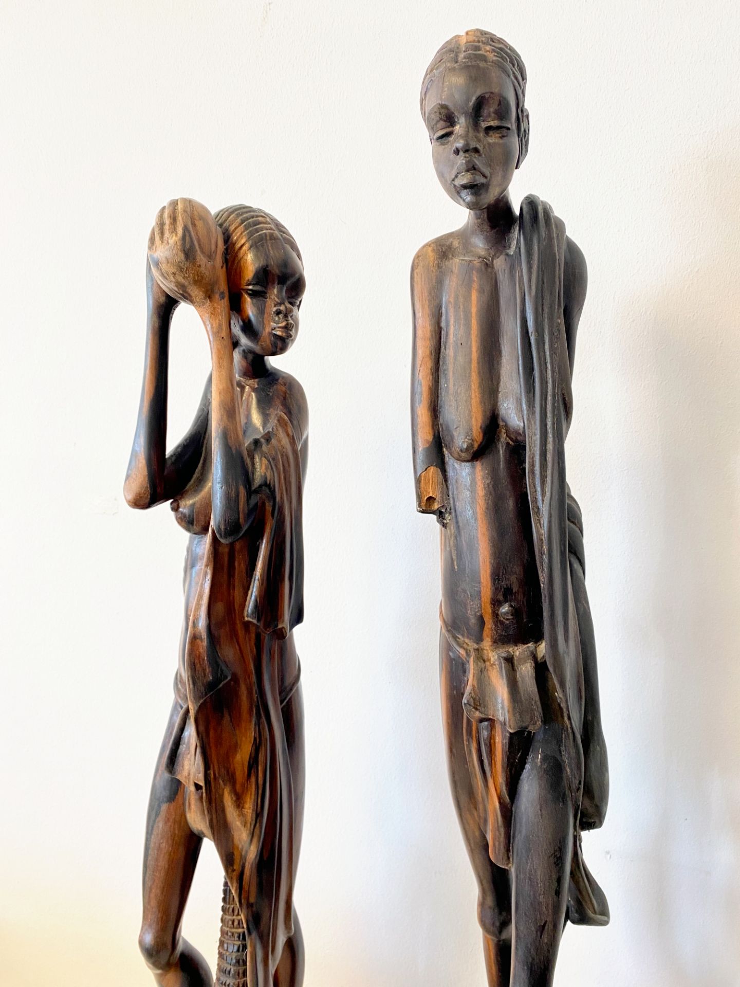 Lot de 2 sculptures Africaines en bois - Bild 2 aus 2