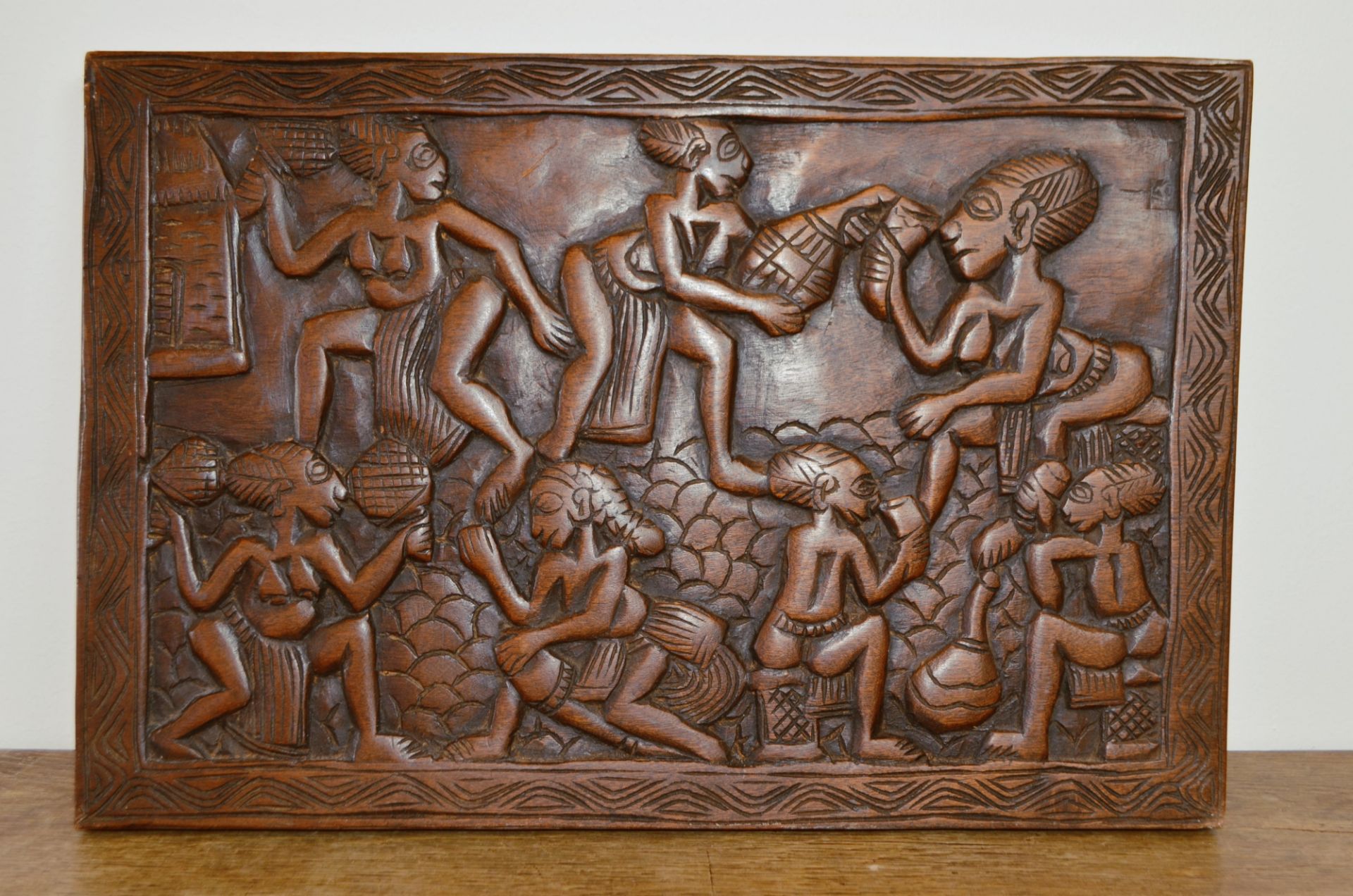 Plaque décorative Africaine en bois