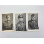 WW2 Allemagne - Heer Lot de 3 portraits NCO