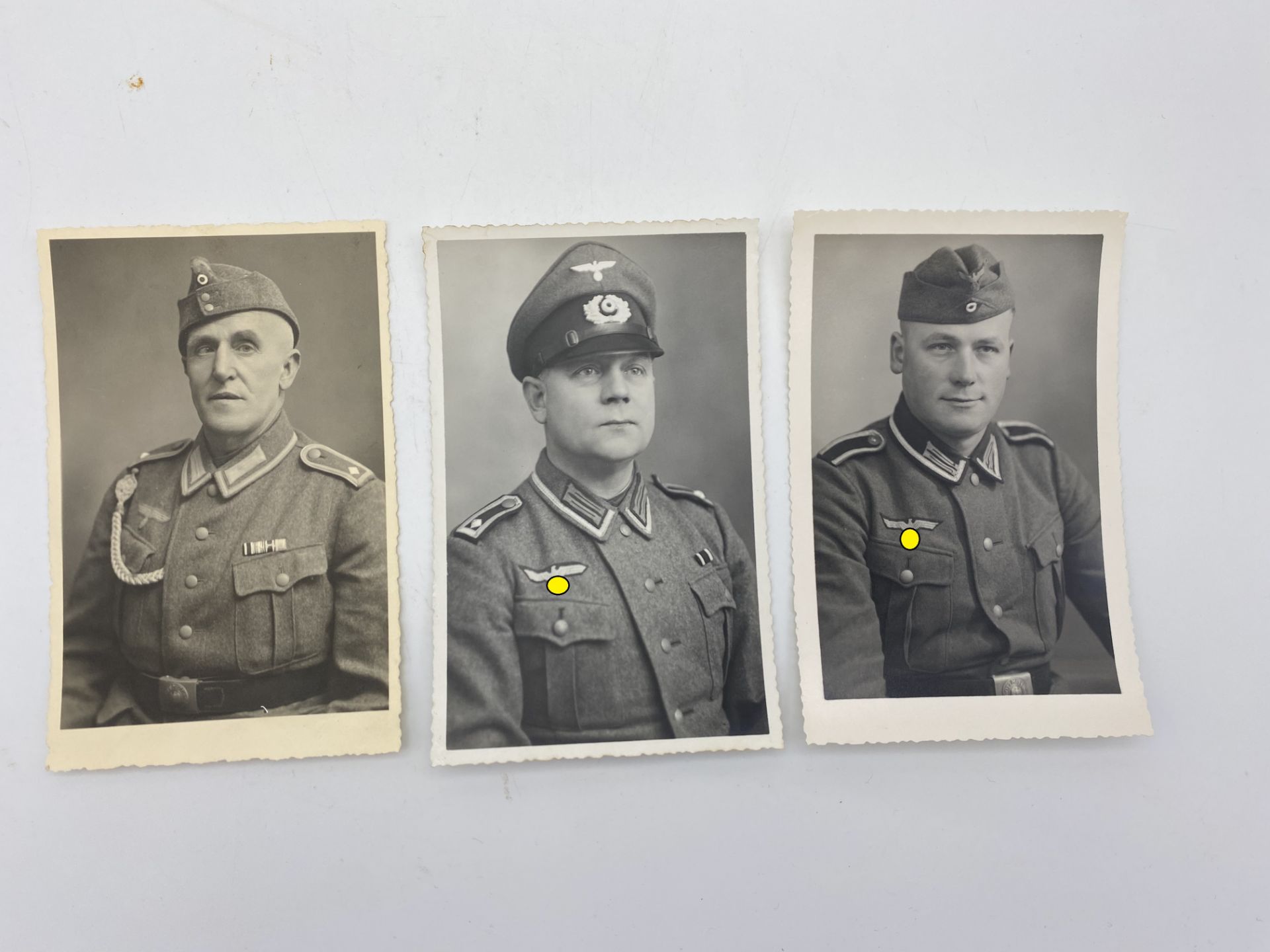 WW2 Allemagne - Heer Lot de 3 portraits NCO