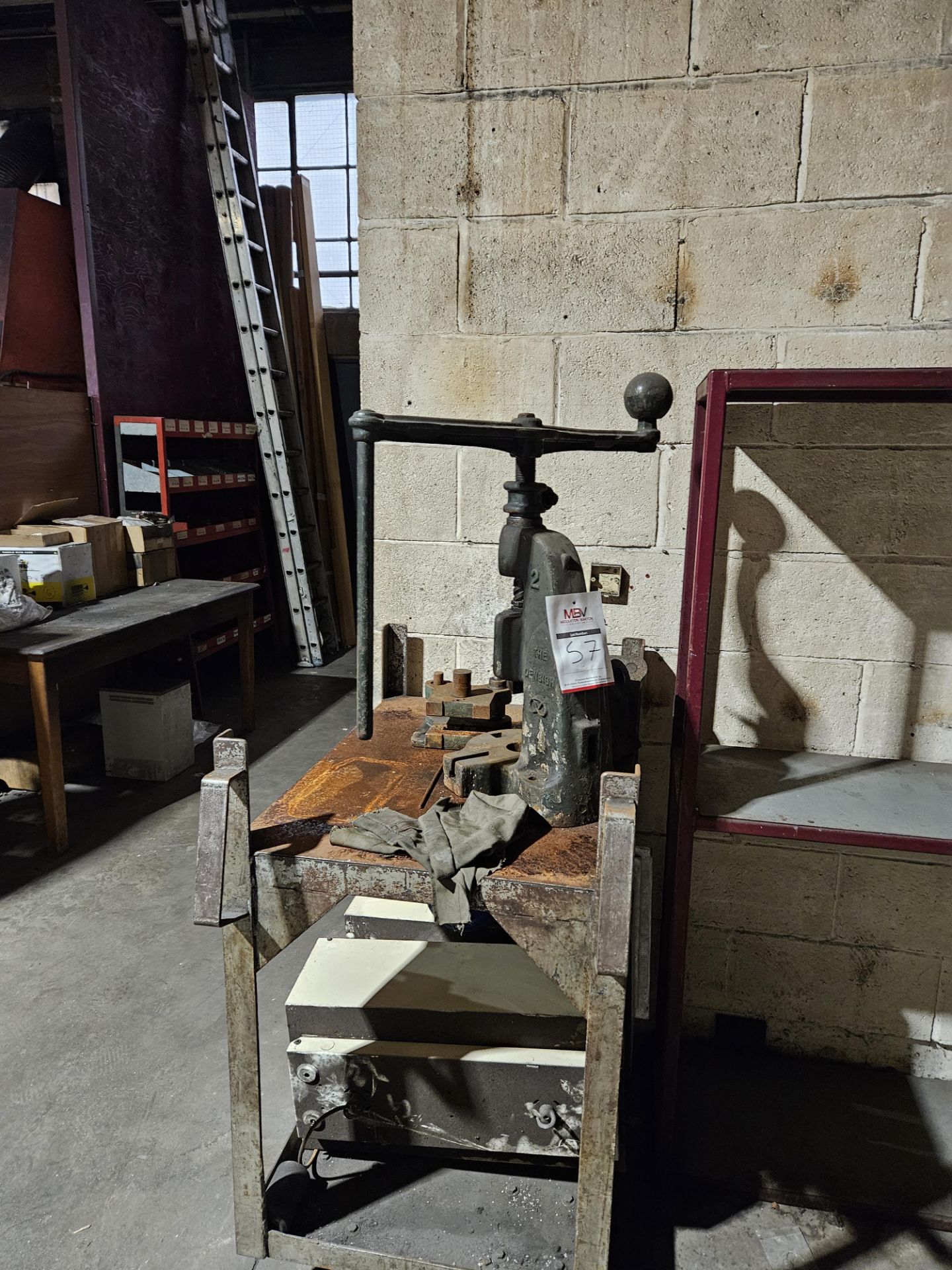 Steel Table Workbench And Manual Press