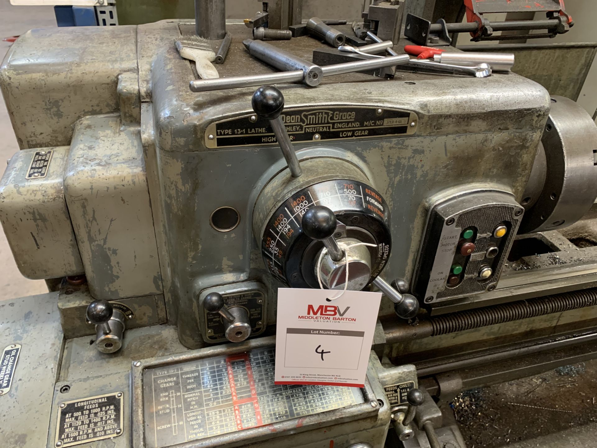 Dean Smith Grace Type 13-I Lathe - Bild 4 aus 4