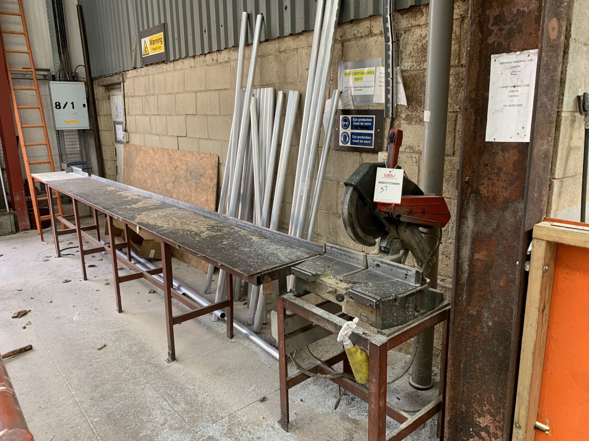 Chop Saw and Feeding table