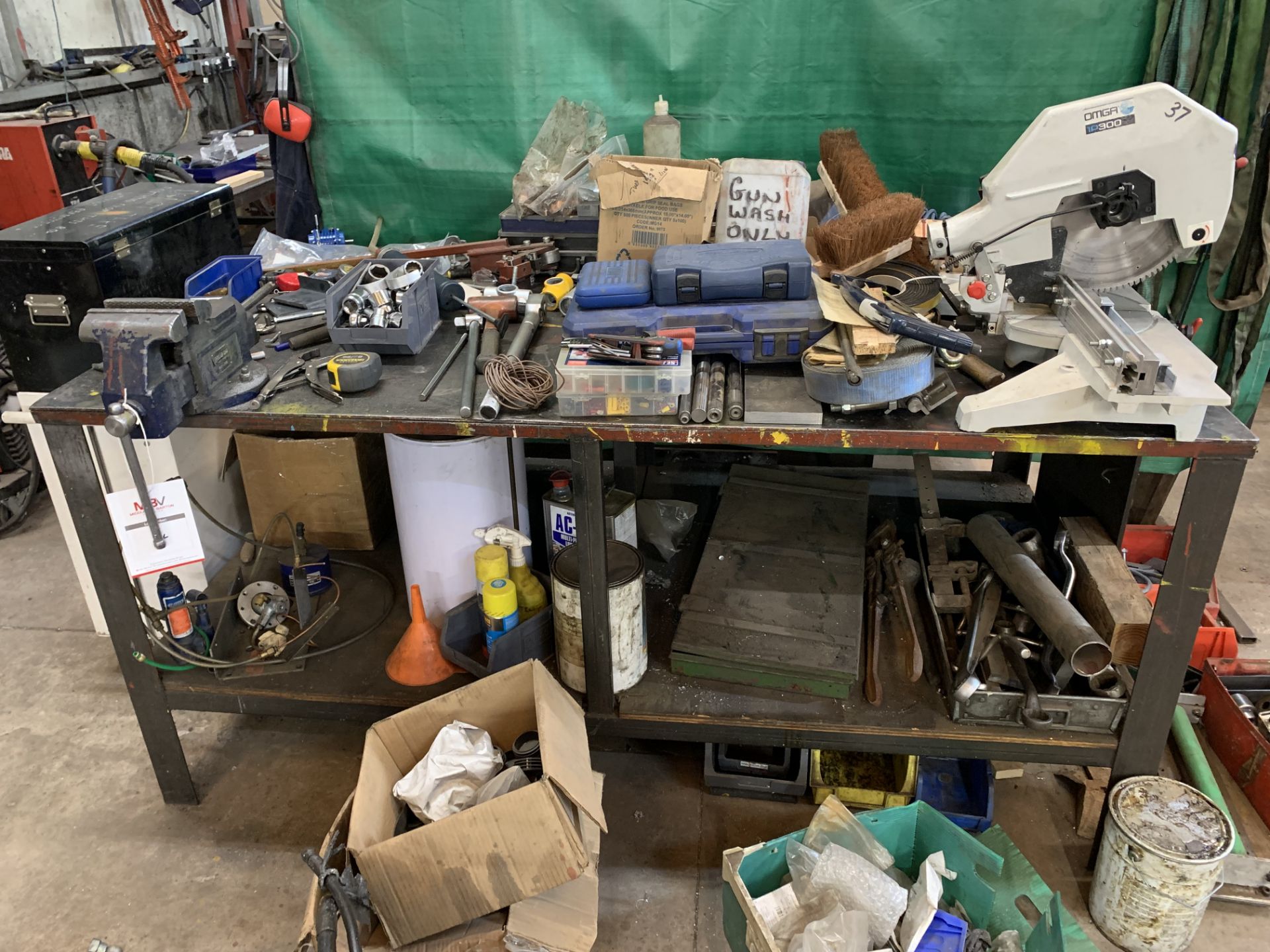 Work Bench & Vice (Not Including Contents)