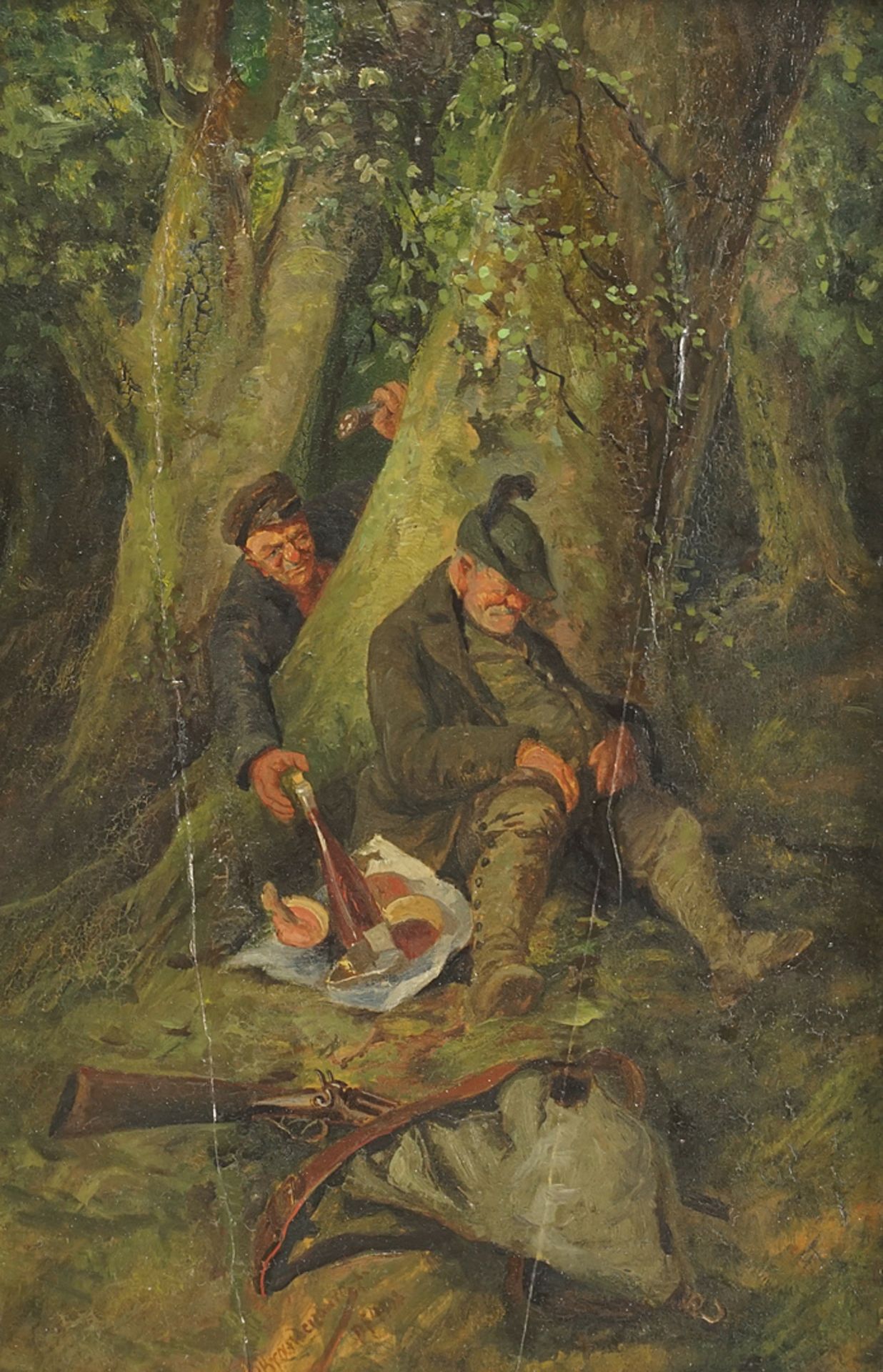 Paul Brandenburg (1866-1925), Hunters during Midday Rest