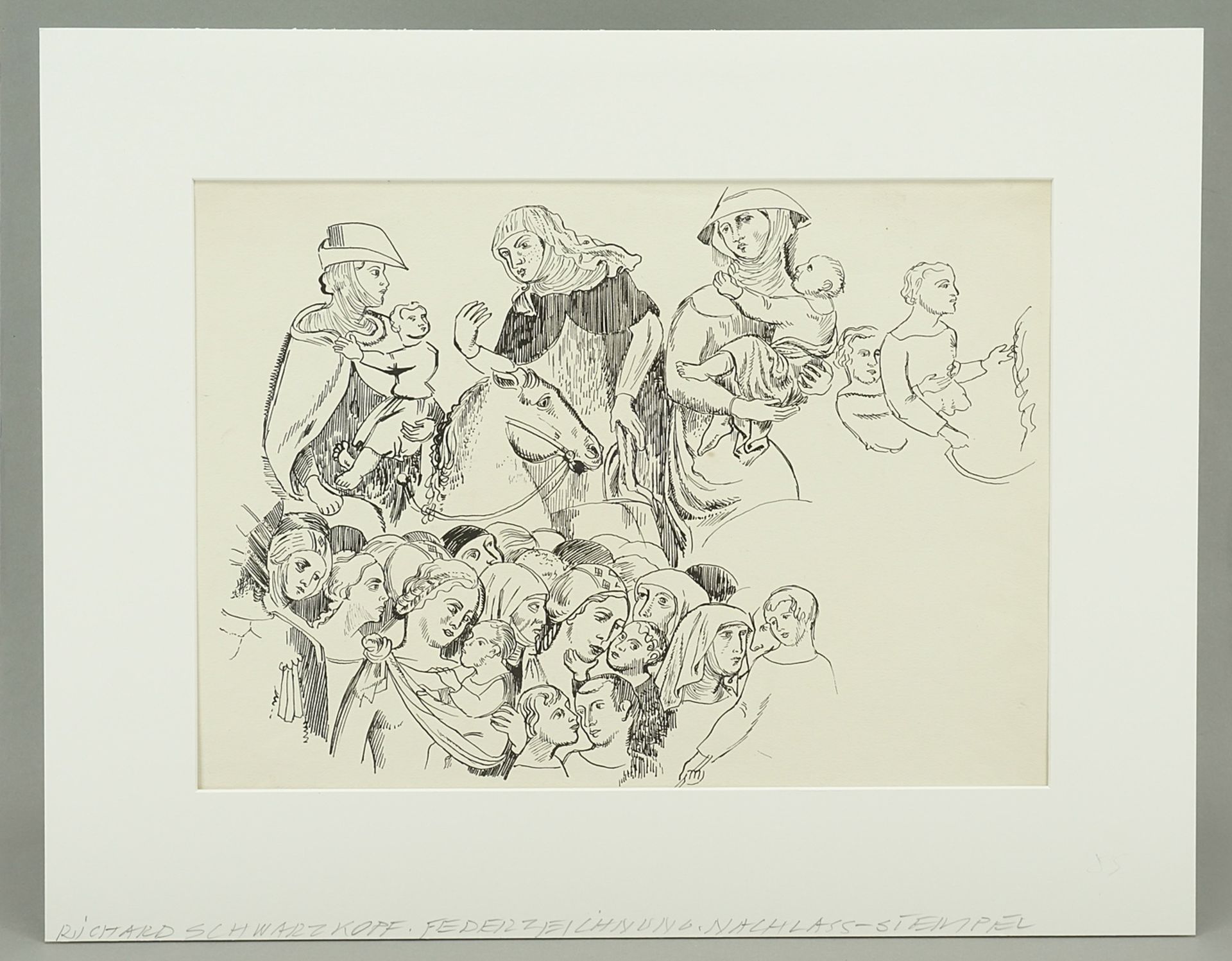 Richard Schwarzkopf (1893-1963), A Group of Women with Children - Image 2 of 4