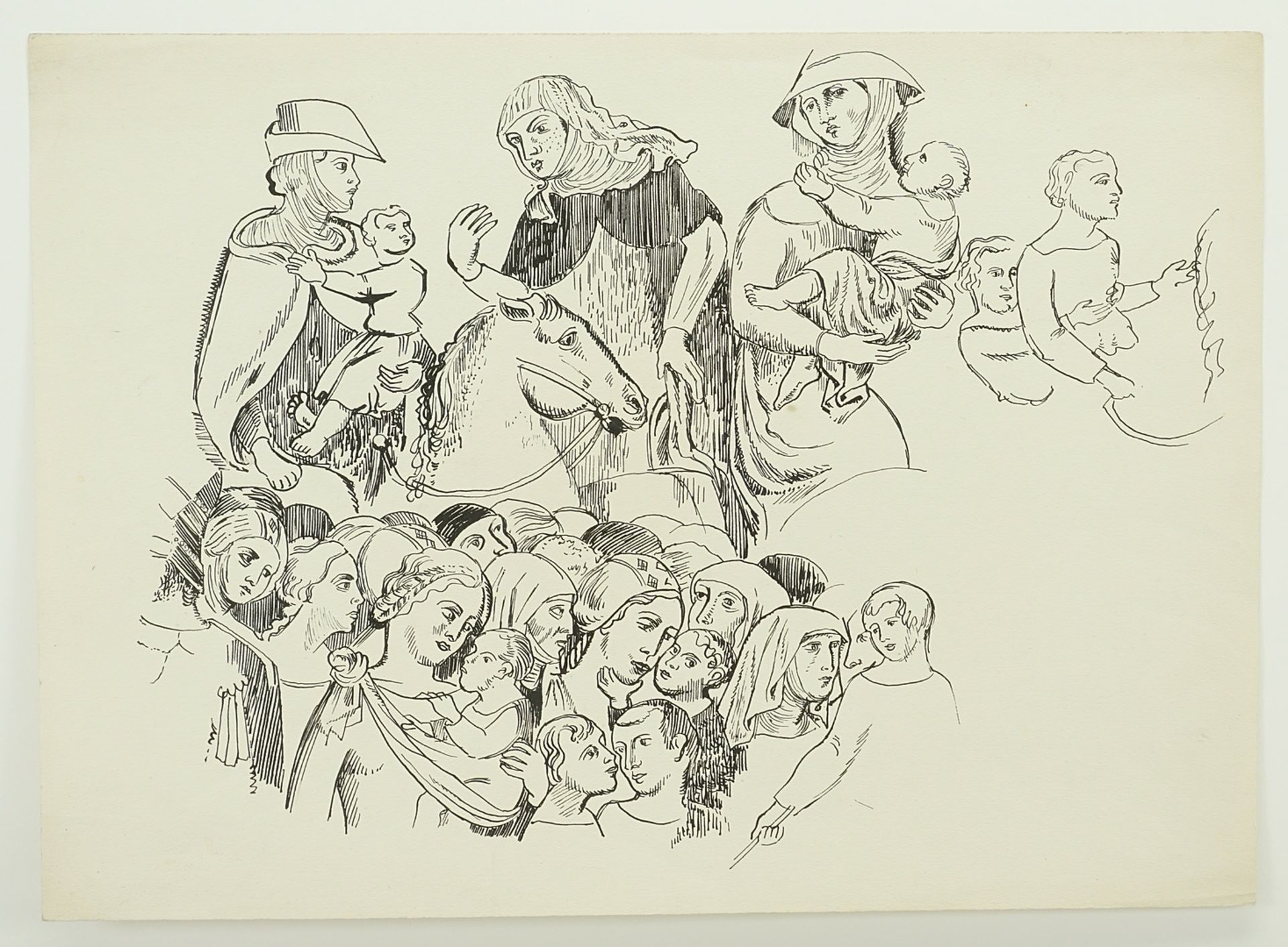 Richard Schwarzkopf (1893-1963), A Group of Women with Children - Image 3 of 4