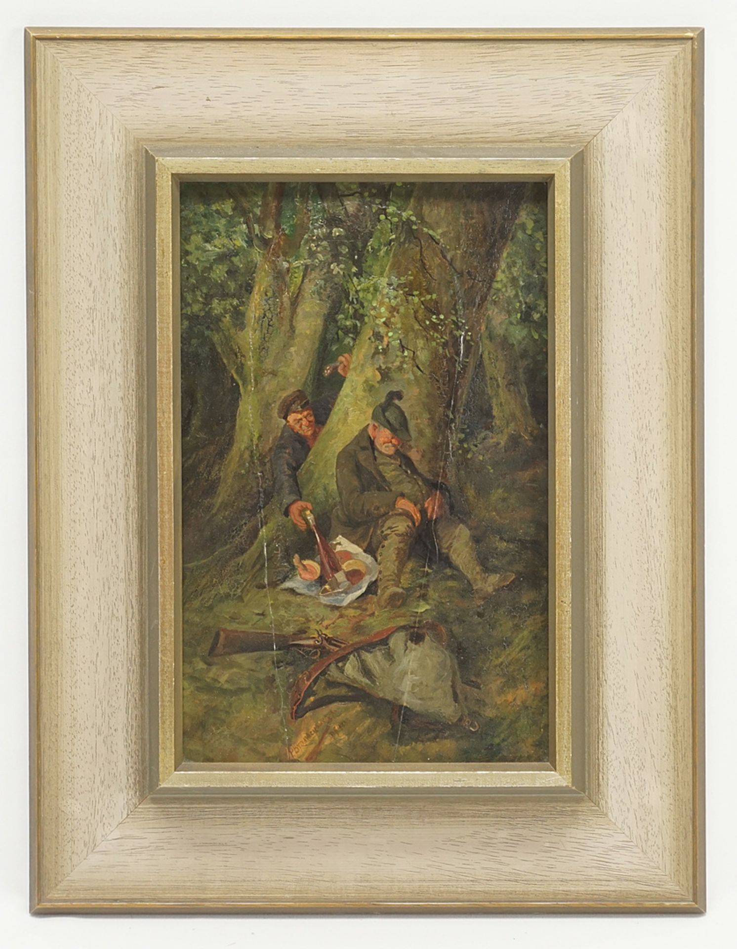 Paul Brandenburg (1866-1925), Hunters during Midday Rest - Image 2 of 4