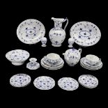 23-piece dishes-collection of Royal Copenhagen Musselmalet