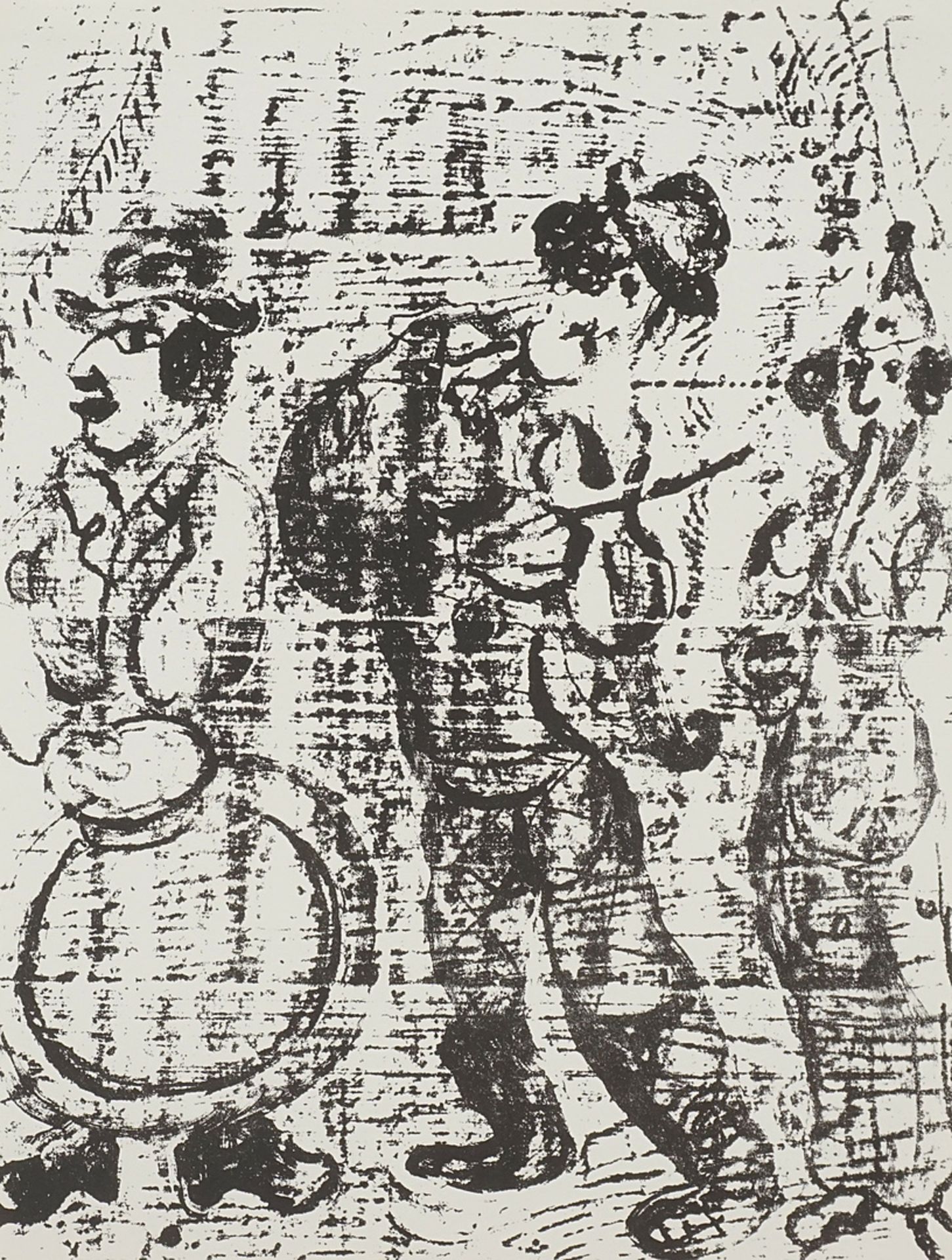 Marc Chagall,  "Les Musiciens Vagabonds" (Straßenmusikanten)