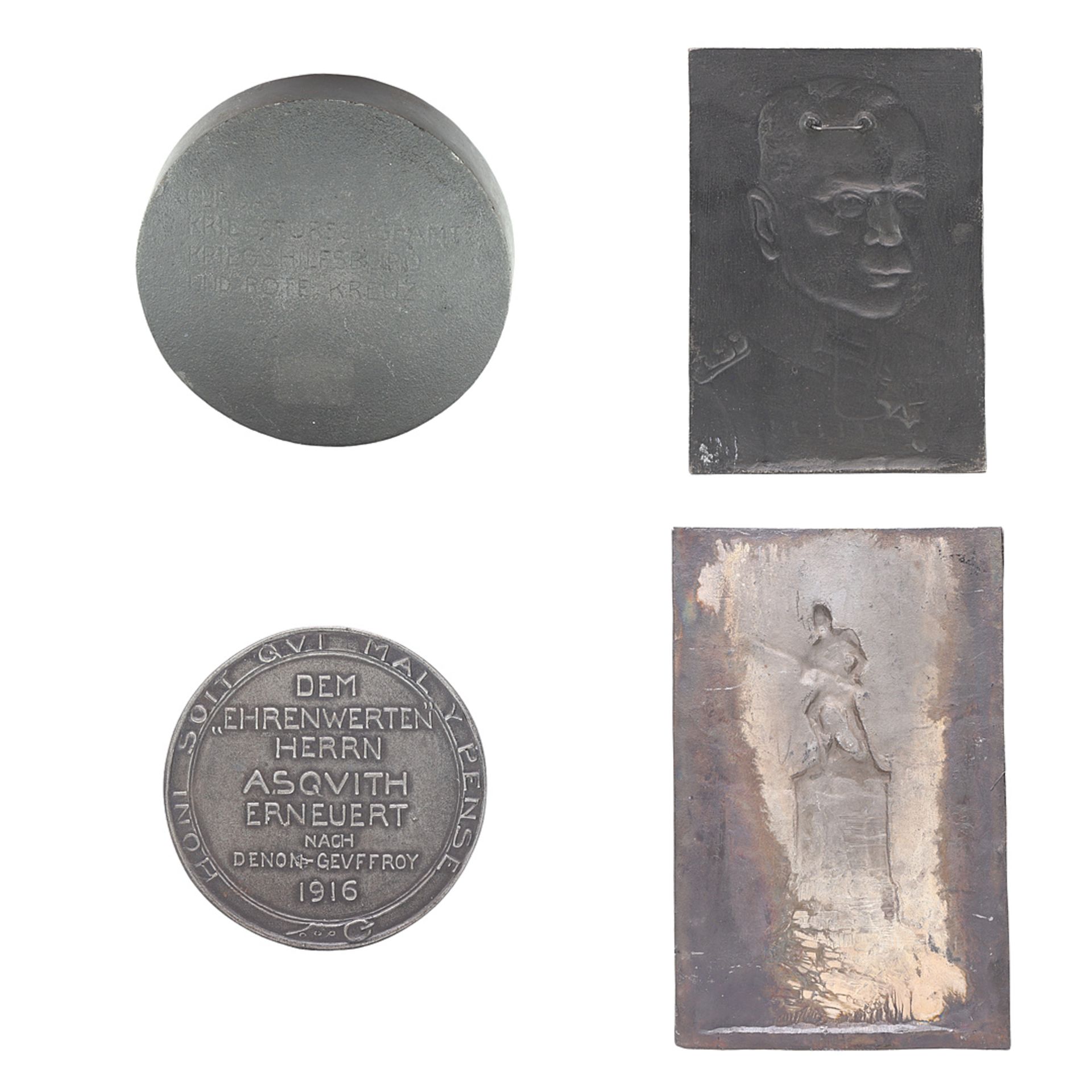 Four plaques / reliefs, German iron foundry, around 1910/14 - Image 5 of 5