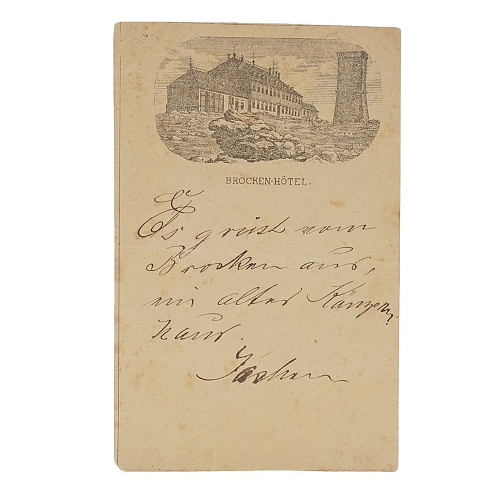 Lithografische Werkstatt Angerstein, Wernigerode, postcard, around 1870