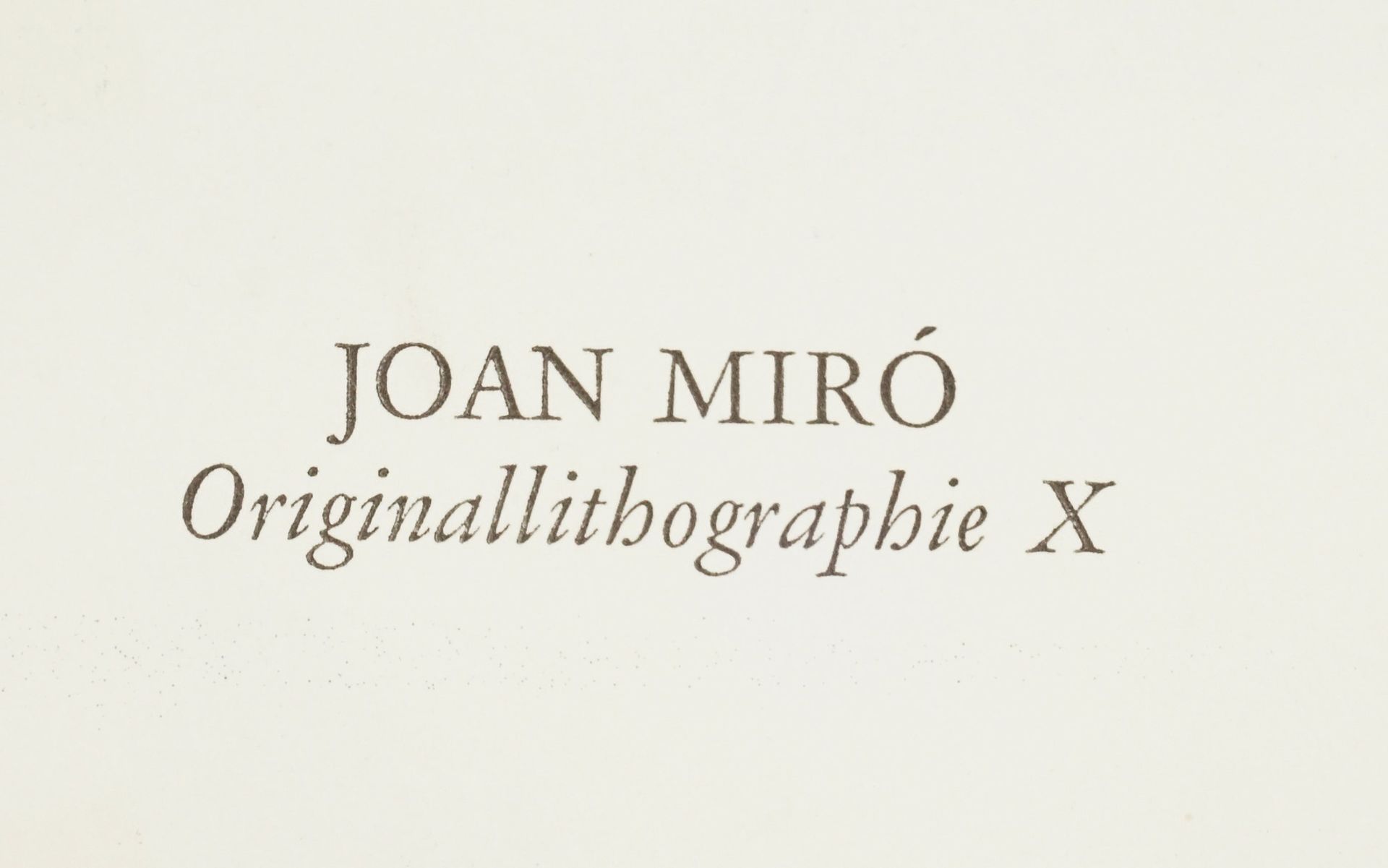 Joan Miró,  "Originallithographie X" - Bild 4 aus 4